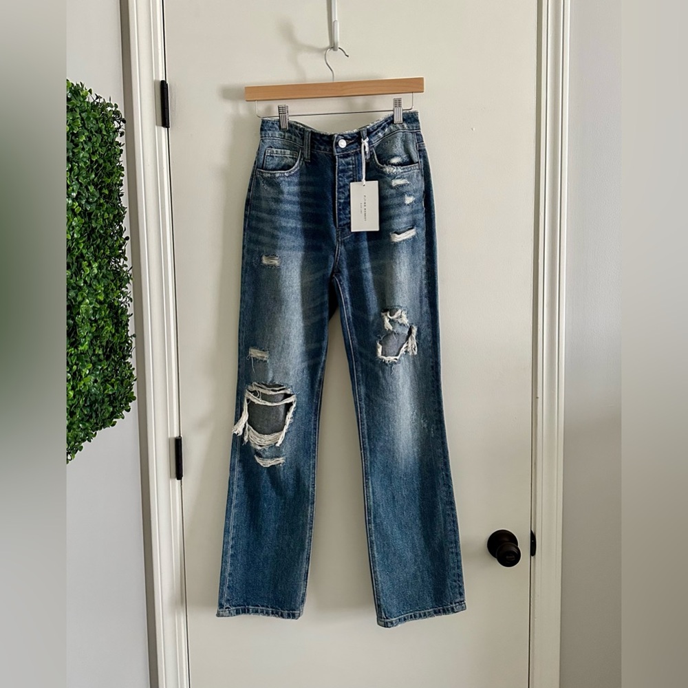 NWT Flying Monkey Black Label Distressed Paige Jeans - Size 27